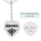 Mercedes  v01 - Heart Pendant Luxury Keychain