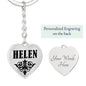 Helen v01 - Heart Pendant Luxury Keychain
