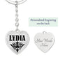 Lydia v01 - Heart Pendant Luxury Keychain