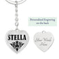 Stella v01 - Heart Pendant Luxury Keychain