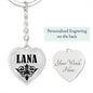 Lana  v01 - Heart Pendant Luxury Keychain