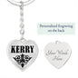 Kerry  v01 - Heart Pendant Luxury Keychain