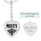 Misty v01 - Heart Pendant Luxury Keychain