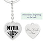 Myra v01 - Heart Pendant Luxury Keychain
