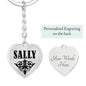 Sally v01 - Heart Pendant Luxury Keychain