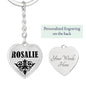 Rosalie v01 - Heart Pendant Luxury Keychain