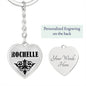 Rochelle  v01 - Heart Pendant Luxury Keychain