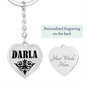 Darla  v01 - Heart Pendant Luxury Keychain