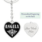 Angela v02 - Heart Pendant Luxury Keychain