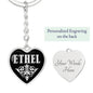 Ethel v02 - Heart Pendant Luxury Keychain