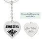 Angelina v01 - Heart Pendant Luxury Keychain