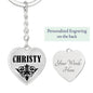Christy v01 - Heart Pendant Luxury Keychain