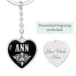 Ann v02 - Heart Pendant Luxury Keychain