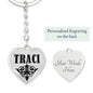 Traci v01 - Heart Pendant Luxury Keychain