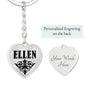 Ellen v01 - Heart Pendant Luxury Keychain