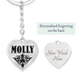 Molly v01 - Heart Pendant Luxury Keychain