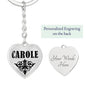 Carole v01 - Heart Pendant Luxury Keychain