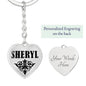 Sheryl v01 - Heart Pendant Luxury Keychain