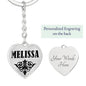 Melissa v01 - Heart Pendant Luxury Keychain