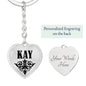 Kay v01 - Heart Pendant Luxury Keychain