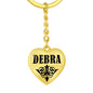 Debra v01 - Heart Pendant Luxury Keychain