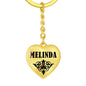 Melinda v01 - Heart Pendant Luxury Keychain