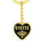 Yvette v02 - Heart Pendant Luxury Keychain
