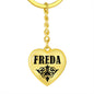 Freda  v01 - Heart Pendant Luxury Keychain