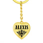 Alexis  v01 - Heart Pendant Luxury Keychain