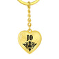 Jo v01 - Heart Pendant Luxury Keychain