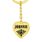 Johnnie v01 - Heart Pendant Luxury Keychain