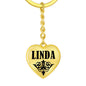 Linda v01 - Heart Pendant Luxury Keychain