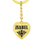 Isabel v01 - Heart Pendant Luxury Keychain