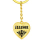 Eleanor v01 - Heart Pendant Luxury Keychain
