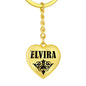 Elvira  v01 - Heart Pendant Luxury Keychain