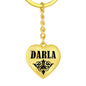 Darla  v01 - Heart Pendant Luxury Keychain