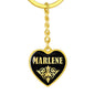 Marlene v02 - Heart Pendant Luxury Keychain