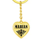 Marian v01 - Heart Pendant Luxury Keychain