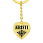 Kristi v01 - Heart Pendant Luxury Keychain