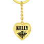 Kelly v01 - Heart Pendant Luxury Keychain