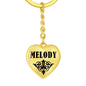 Melody v01 - Heart Pendant Luxury Keychain