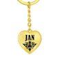 Jan v01 - Heart Pendant Luxury Keychain