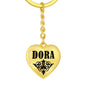 Dora v01 - Heart Pendant Luxury Keychain