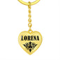 Lorena  v01 - Heart Pendant Luxury Keychain