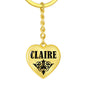 Claire v01 - Heart Pendant Luxury Keychain