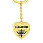 Marguerite v01 - Heart Pendant Luxury Keychain