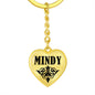 Mindy  v01 - Heart Pendant Luxury Keychain