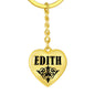 Edith v01 - Heart Pendant Luxury Keychain