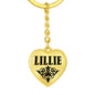 Lillie v01 - Heart Pendant Luxury Keychain
