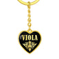 Viola v02 - Heart Pendant Luxury Keychain